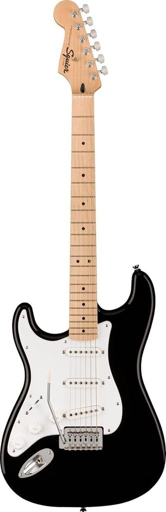 Squier by Fender Squier Electric Guitar Squier Maple White Black Soft Case Included Sonic™ Stratocaster® Left-Handed, Fingerboard, Pickguard,