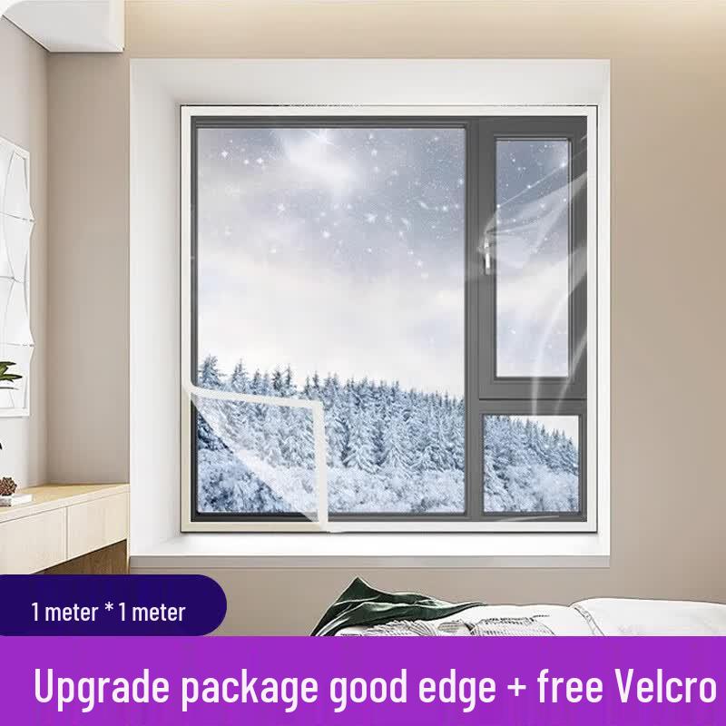Winter Windproof Thermal Insulation Window Film White Border
