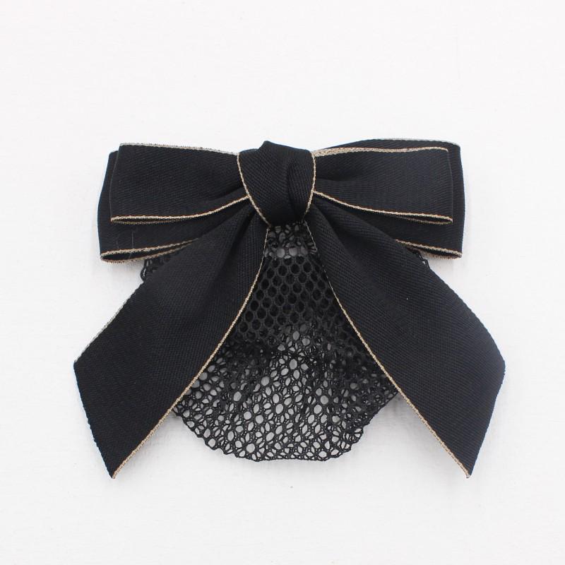 Korean Style Professional Bow Hair Net with Flower Clip for Nurses