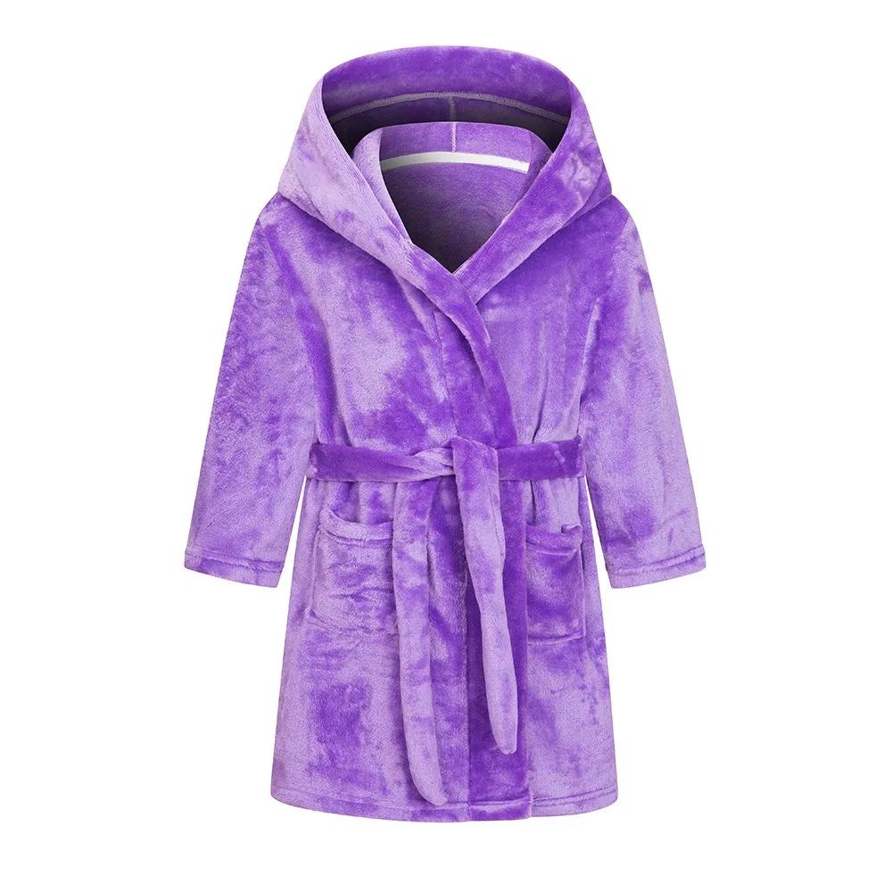 Winter Kerst Badjas Voor Meisjes Pyjama Dierlijke Badjassen met Capuchon Kinderen Kamerjas Jongens Nachtkleding Kinder Badjas 6 8 10 12J