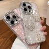 Custodia per telefono a forma di cuore con farfalla 3D di lusso, compatibile con le serie iPhone 11-17.
