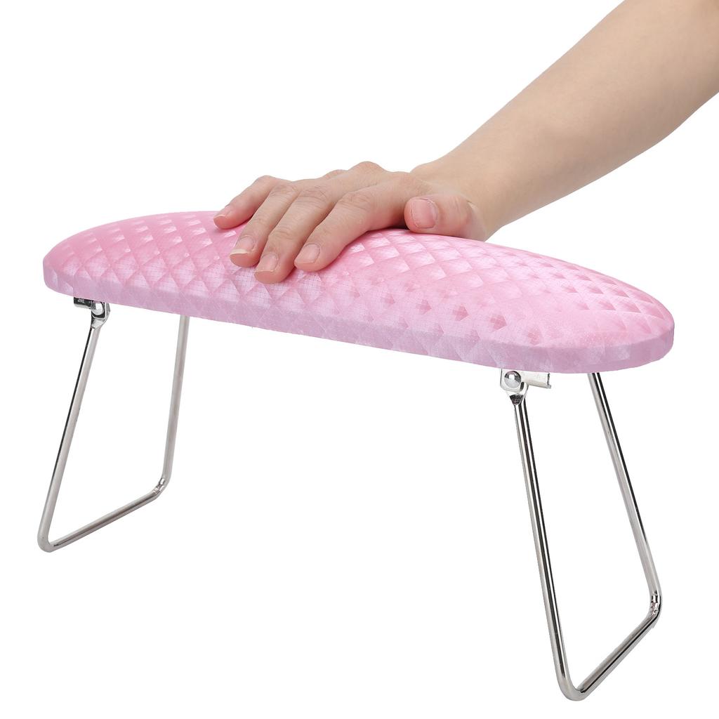 Nail Art Hand Pillow Foldable Manicure Hand Holder Wrist Support Nail Rest CushionPink