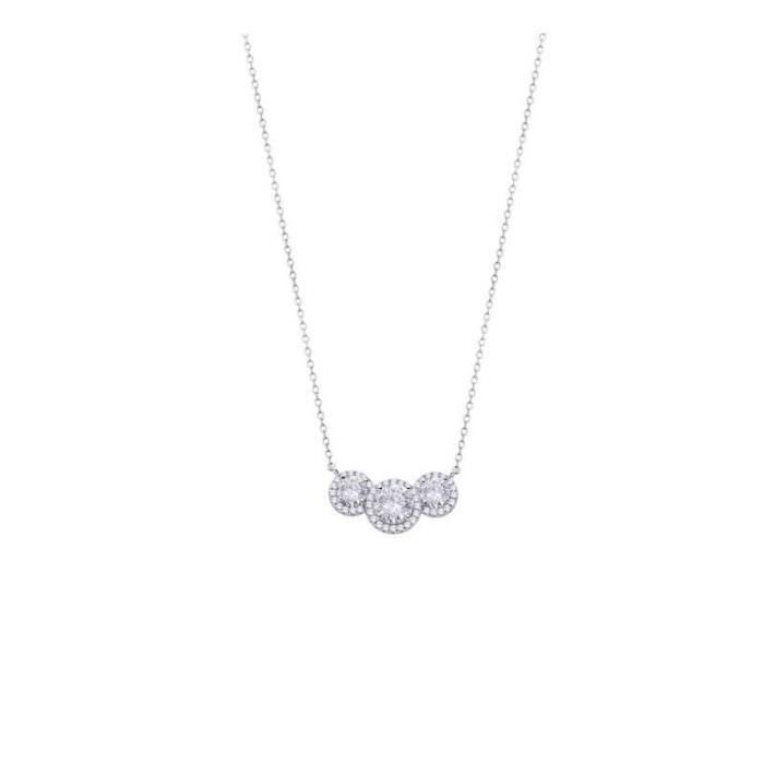 Collier Femme Lotus Silver Argent Empierré - Senora Pure Essential - LP3111-1/1