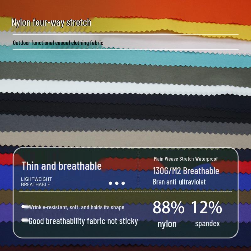 New Waterproof 70D Nylon Four-Way Stretch Sports Pants