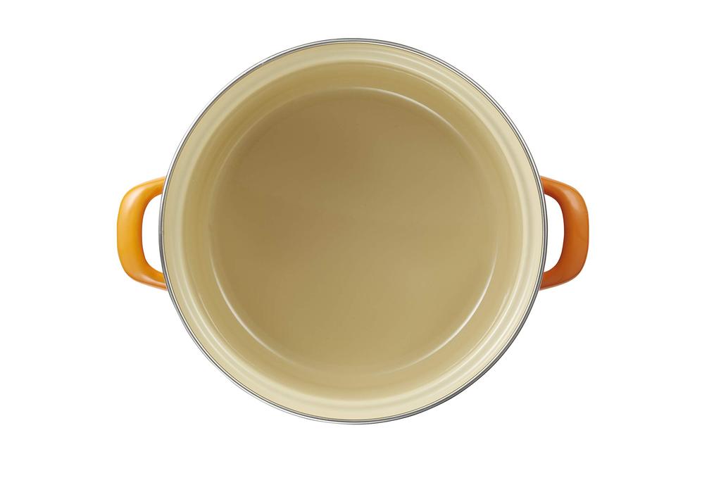 Le Creuset EOS Casserole, 20cm, Orange, Cast Iron, Enamel, Gas/Induction Compatible [Official Japanese Product]