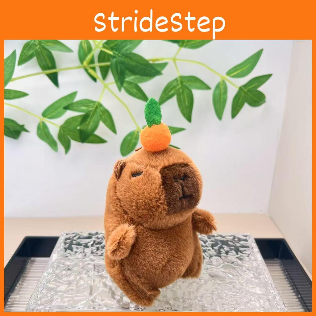 Adorable Brown Capybara Plush Toy Keychain With Creative Pull Tail Design For Fun