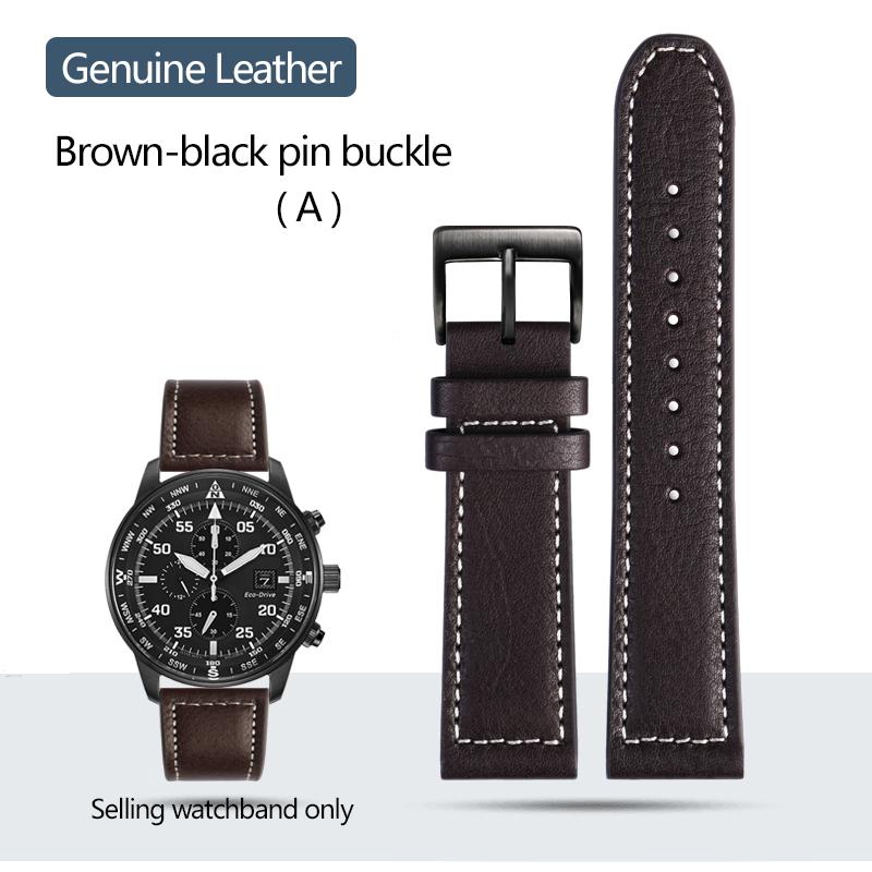Hochwertiges Armband aus Rindsleder für Citizen CA0690 CA0695-17E CA4500 Armband Herren Stahl Kautschuk Uhrenarmband 20mm 22mm