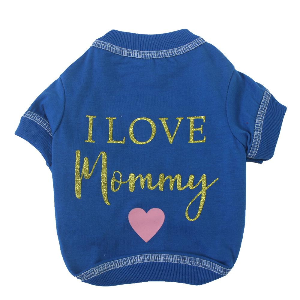 Dog Clothes Pet Apparel - Round Neck Ribbed Elastic Thin Cotton T-shirt in Stock