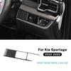 Real Soft Carbon Fiber Sticker For Kia Sportage NQ5 2022 2023 2024 2025 LHD RHD Car Headlight Switch Frame Trim Accessories