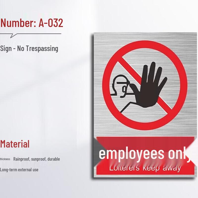 DAXTE Reflective Aluminum Keep Out Sign