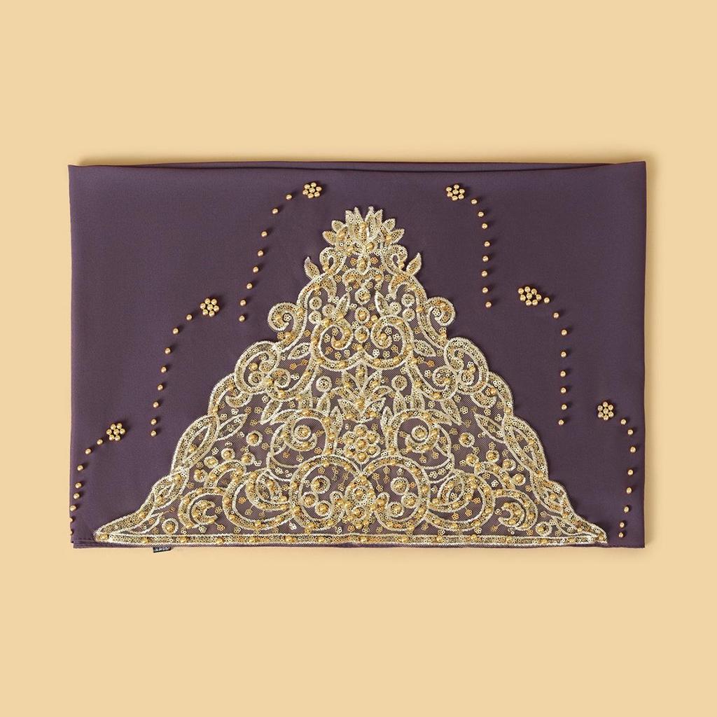 A092 Beaded Chiffon Ethnic Headscarf - Southeast Asia Fashion Scarf