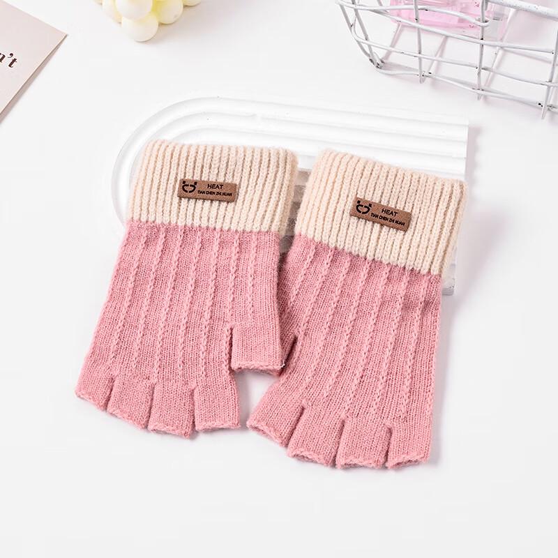 Warm Half-Finger Fleece-Lined Gloves (3 Pairs)