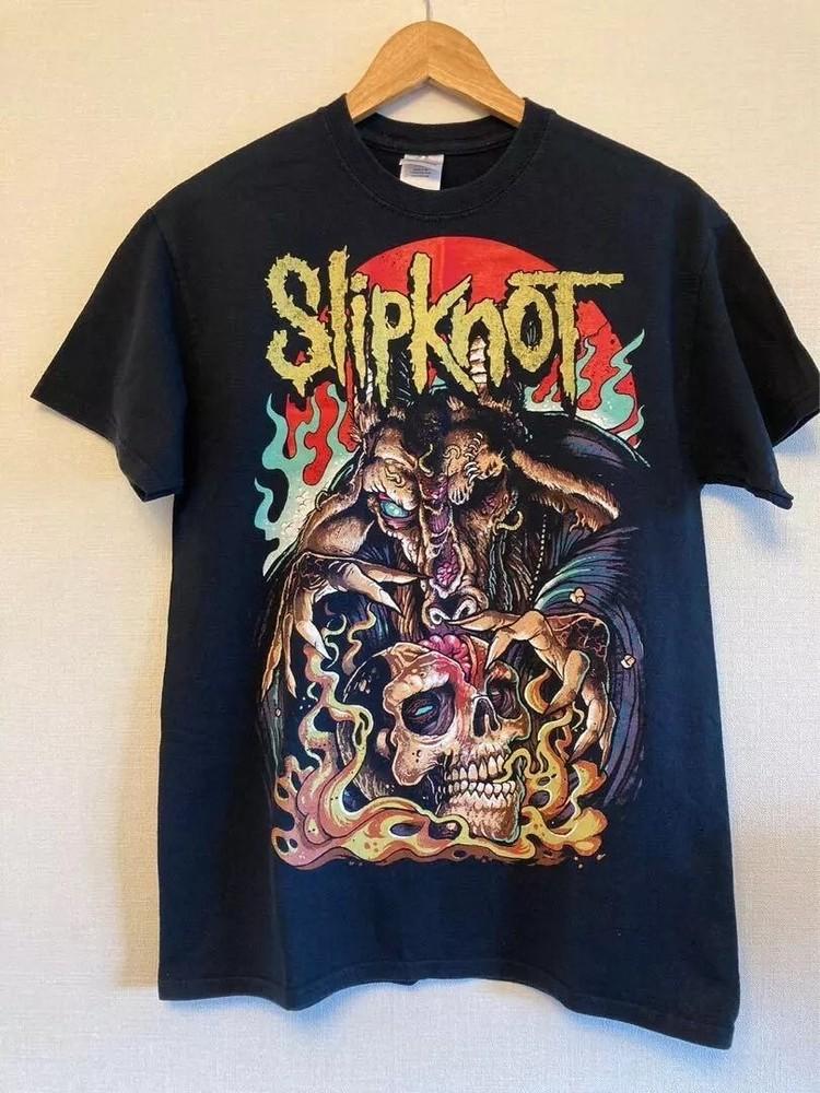 Футболка Slipknot 90-х Перепечатка Черная Короткий рукав Классический стиль S-5XL Унисекс XXXXL
