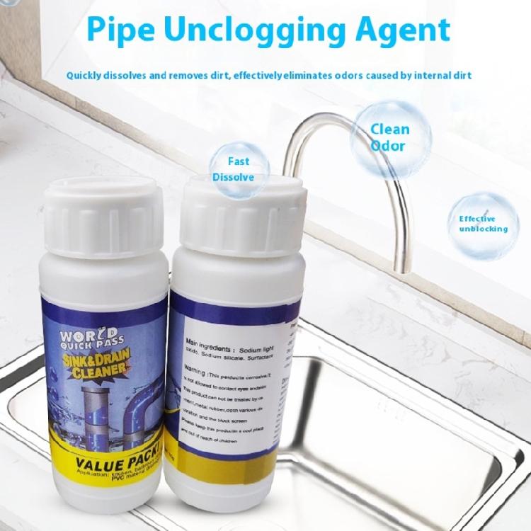 Safe 5 Bottle Drain Dredging Cleaner 110g Each Rapid Action For Shower Kitchen Pipe Systems