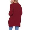 Women's Loose Open Front Long Sleeve Chunky Knit Cable Cardigans Sweater with Pockets Cozy Knit Cardigan, Casual Loose Fit