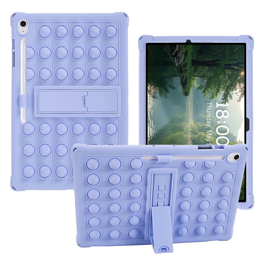 Bubble Soft Silicone Stand Case for Samsung Galaxy Tab S10FE Plus S10FE+ SM-X620 13.1inch Protective Tablet Cover Funda