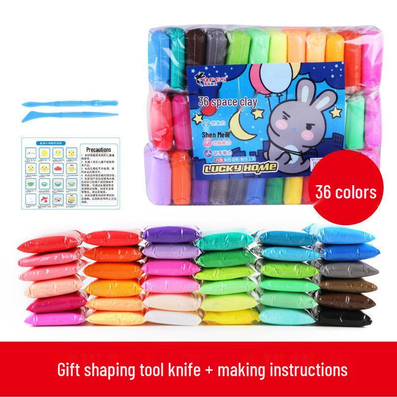 36-Color Play Dough Set: Food-Grade Space Clay for Kids