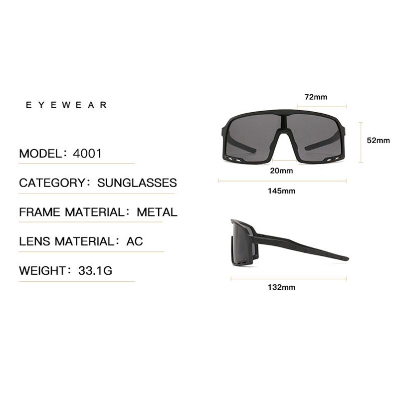Fashionable Cycling Sunglasses With Large Frame Uv400 Ultraviolet Light Bicycle Riding Driving Glasses Cycling Glasses