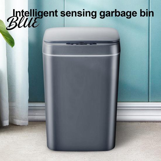 Automatic Lid Kitchen Bin Trash Can Touchless Waste 12L 14L 16L Capacity Waterproof Motion Slim Square for Bedroom Sensor Garbage Can with Bathroom,
