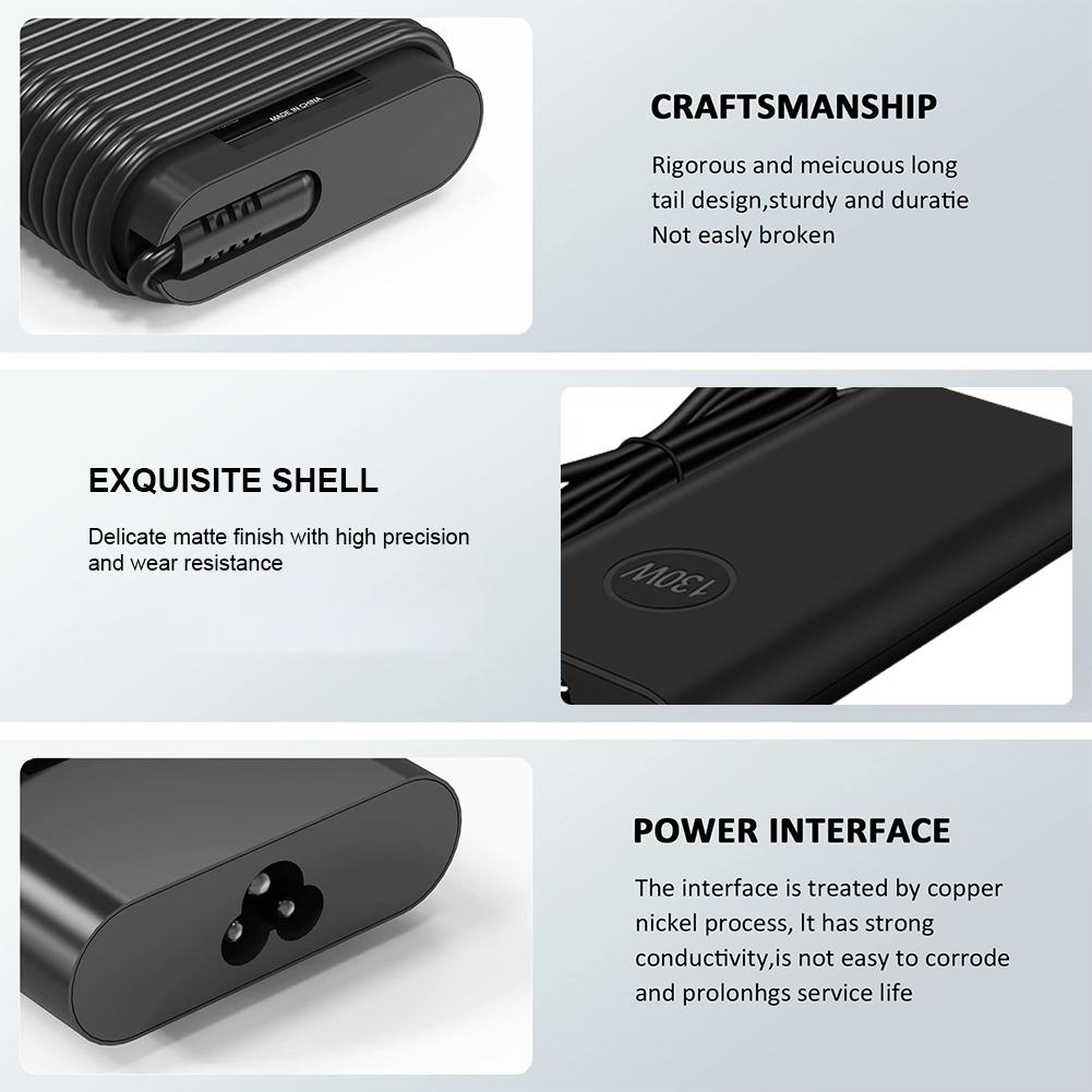 130W USB-C Typ C Laptop-Adapter 20V 6.5A AC Laptop-Adapter für Dell XPS 15 9500 9510 9520 für Dell XPS 17 9700 9710 9720 9730