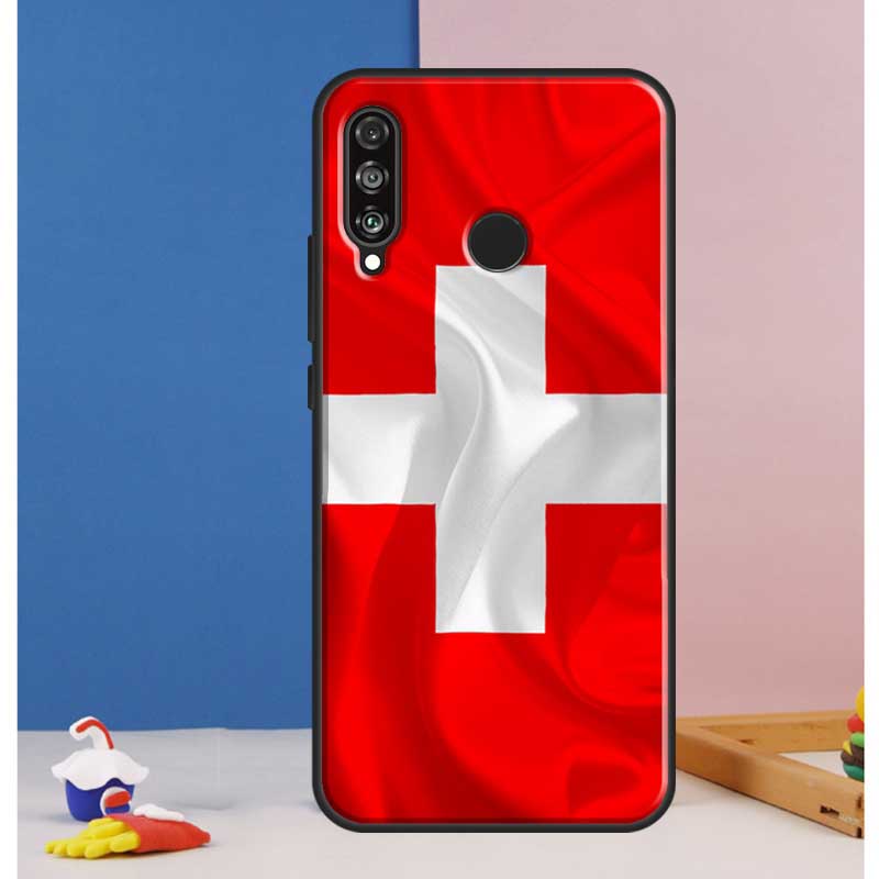 Switzerland Swiss Flag Case For Huawei Nova Y70 Y60 Y90 Y61 Y91 Y72 Y73 12s 12i 11i 8i 9 10 SE P30 P40 Lite P60 Pro