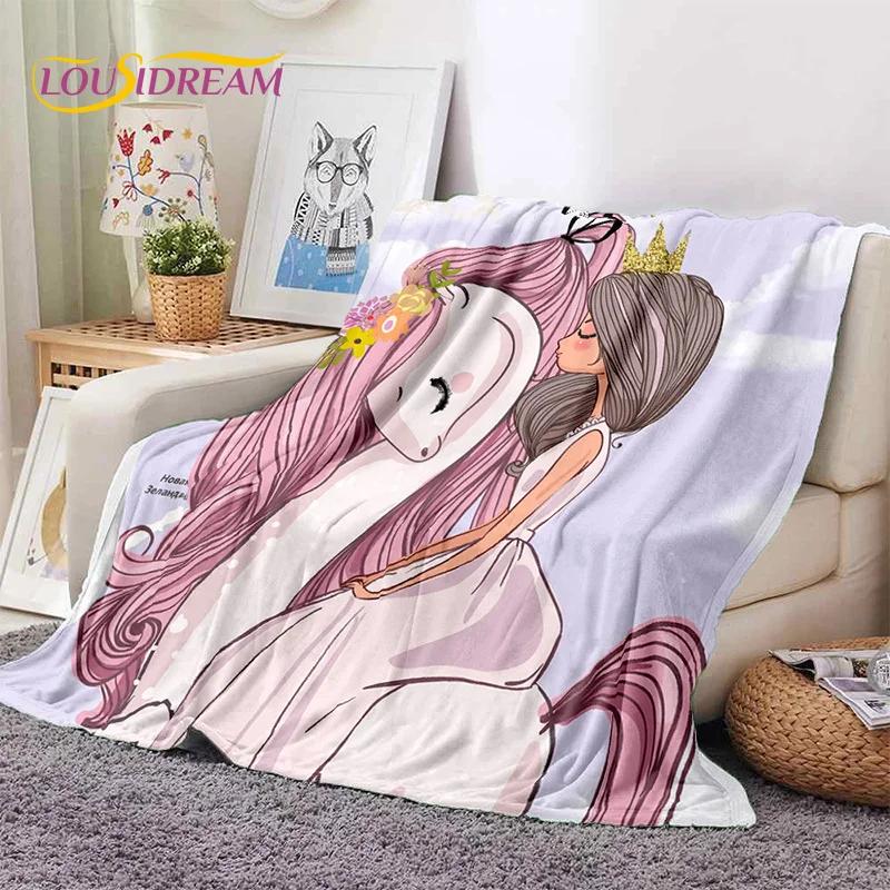 Cute Ballet Girl Ballerina Fairy Cartoon Soft Flannel Blanket for Bed Bedroom Sofa Picnic,Throw Blanket for Outdoor Leisure Gift