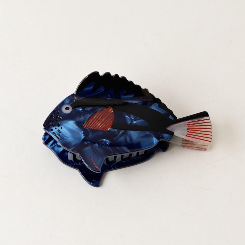 Cartoon Fish Pattern Acetate Hair Claw Summer Ocean Themed Durable Hair Clip for Women Party Dating Hair Accessory