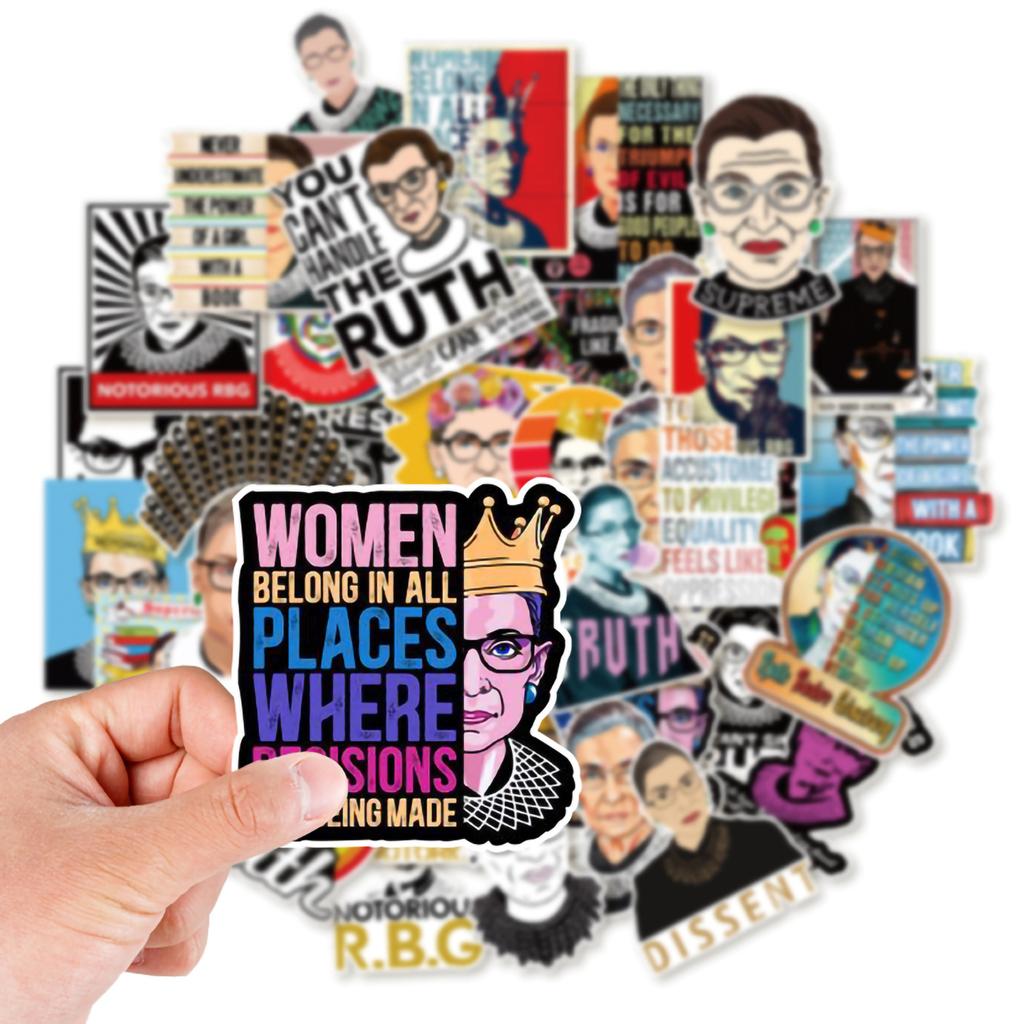 50 Ginsburg Graffiti Stickers Suitcase Refrigerator Mobile Phone Skateboard Stickers Waterproof Hand Account