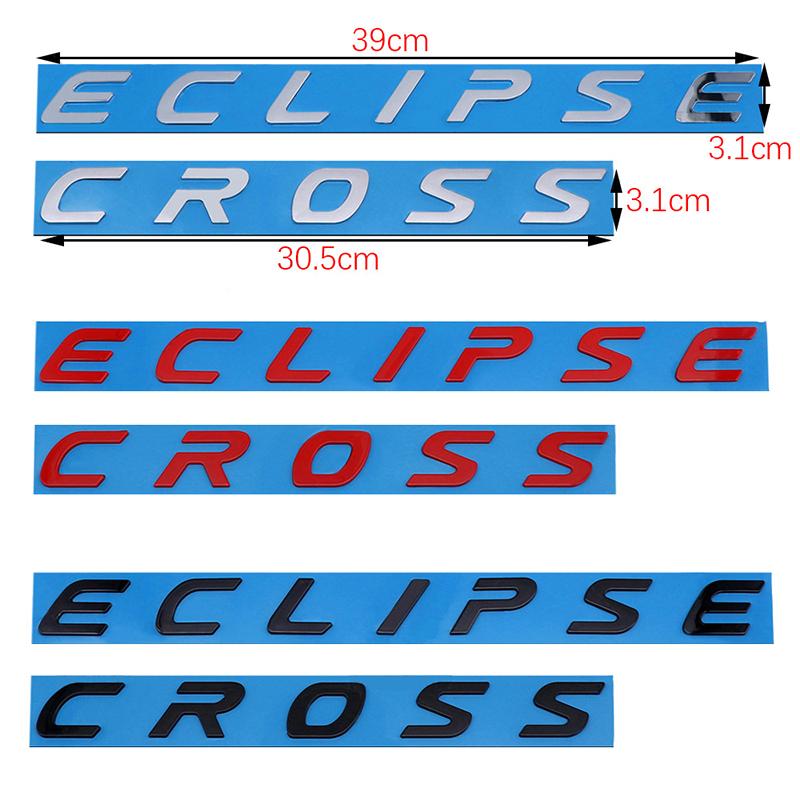 Car Trunk ABS Letters Logo Words Badge Emblem Decals Sticker For Mitsubishi Eclipse Cross Styling Decoration Accessories