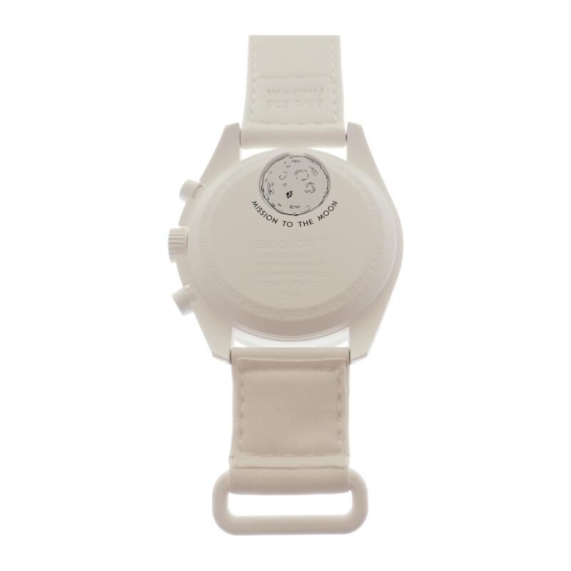 Omega SO33W700 Relojes cerámica/Nylon para hombre esfera blanca