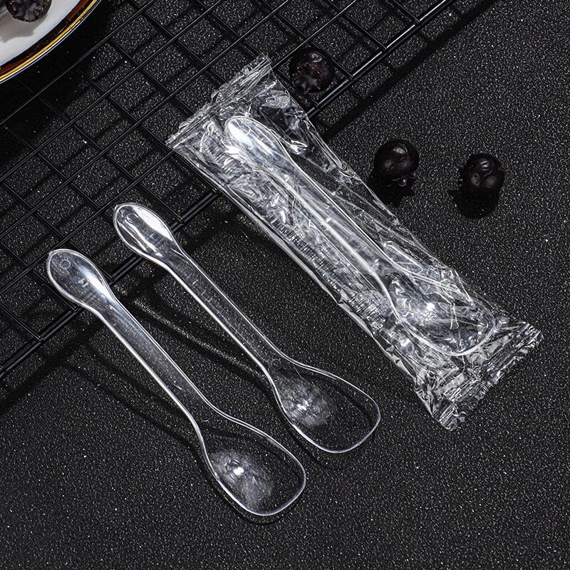 Disposable Transparent Plastic Tasting Spoons