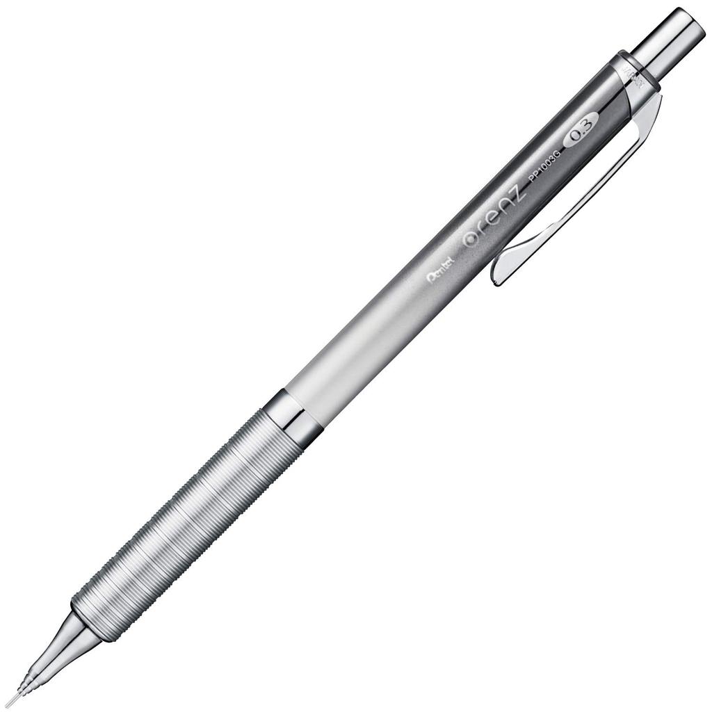Pentel Orenz Mechanical Pencil 0.3mm – XPP1003G-MGA Magnetite Black, Ultra-Fine Lead Precision Writing Instrument