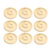 10pcs Bead Bracelet Display Tray Multipurpose Stylish Elegant Round Shape Solid Wood Jewelry Tray
