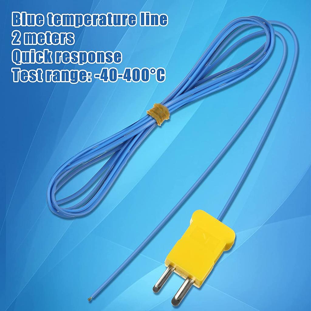 2025+ 10Pcs 2M K-Type Temperature Sensor Connector Probe Sensor Temperature Sensors Measure for Thermocouple Sensor and Meter