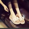 Fashion Women Platform Slippers 2024 Summer Luxury Korean Fashion Open Toe Low Heel Outdoor Ladies Flip-Flops Girls Beach Sandals.