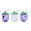 Bottiglia d'Acqua in Plastica a Forma di Uva con Cannuccia Carina Portatile Design Frutta Tazza Estate Spiaggia Festa in Piscina Bicchieri da Bere con Cannuccia