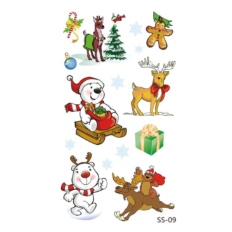 Christmas Fun Face Stickers: Children's Cartoon Tattoo Stickers