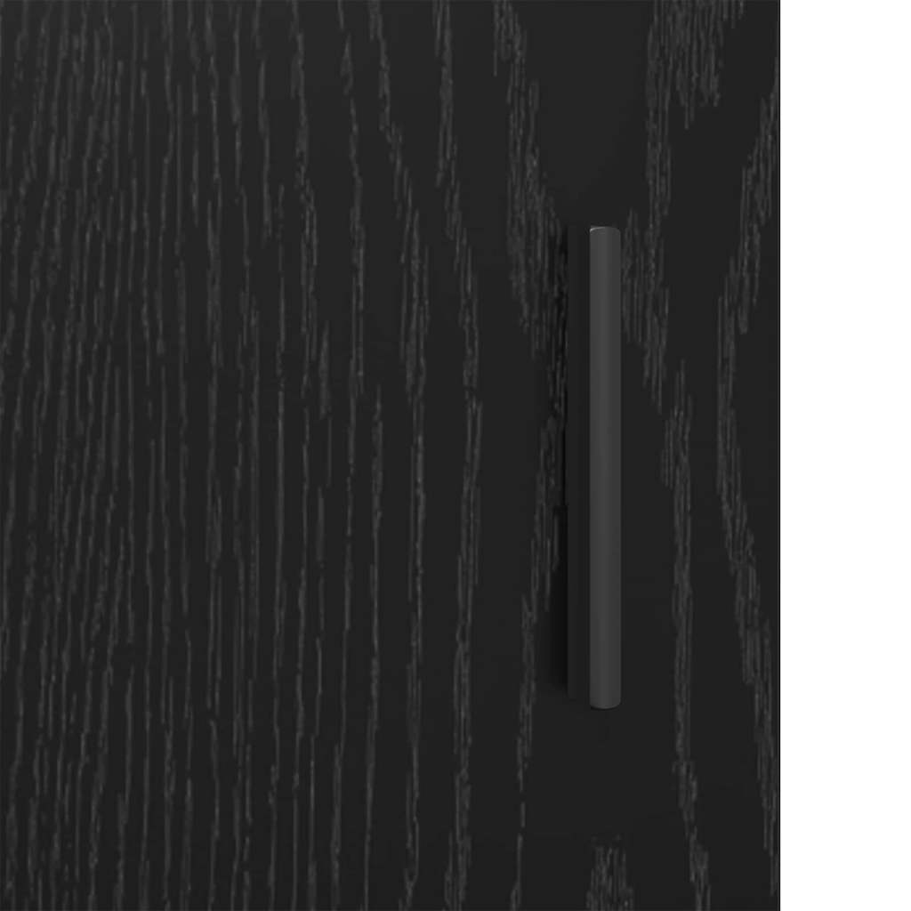 Highboard 2 pcs Black Oak Effect Particleboard