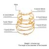 Simple Knot Heart 6pcs/set For Holidays Stackable A Gift Suitable For Daily Wear Classic Chain Design Bracelet Women's  Accessories