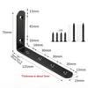 4Pcs Black Furniture Anchors 5"x3" Falling Prevention Baby Proofing Kit L-shaped Support Furniture Wall Anchor