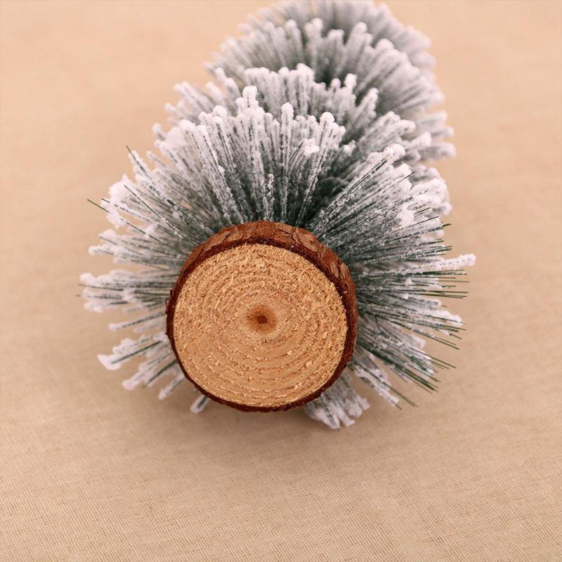 1PC Tabletop Tapered Christmas Tree Ornament Winter-Themed Mini Christmas Tree for Retail