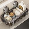Wall Mounted Suction Cup Dish Sponge Holder Space Aluminum Rag Drainage Rack  Kitchen