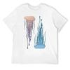 Jellyfish, Hand Draw T-Shirt Summer Clothes Basketball Graphic Tees Mens Designer T Shirt