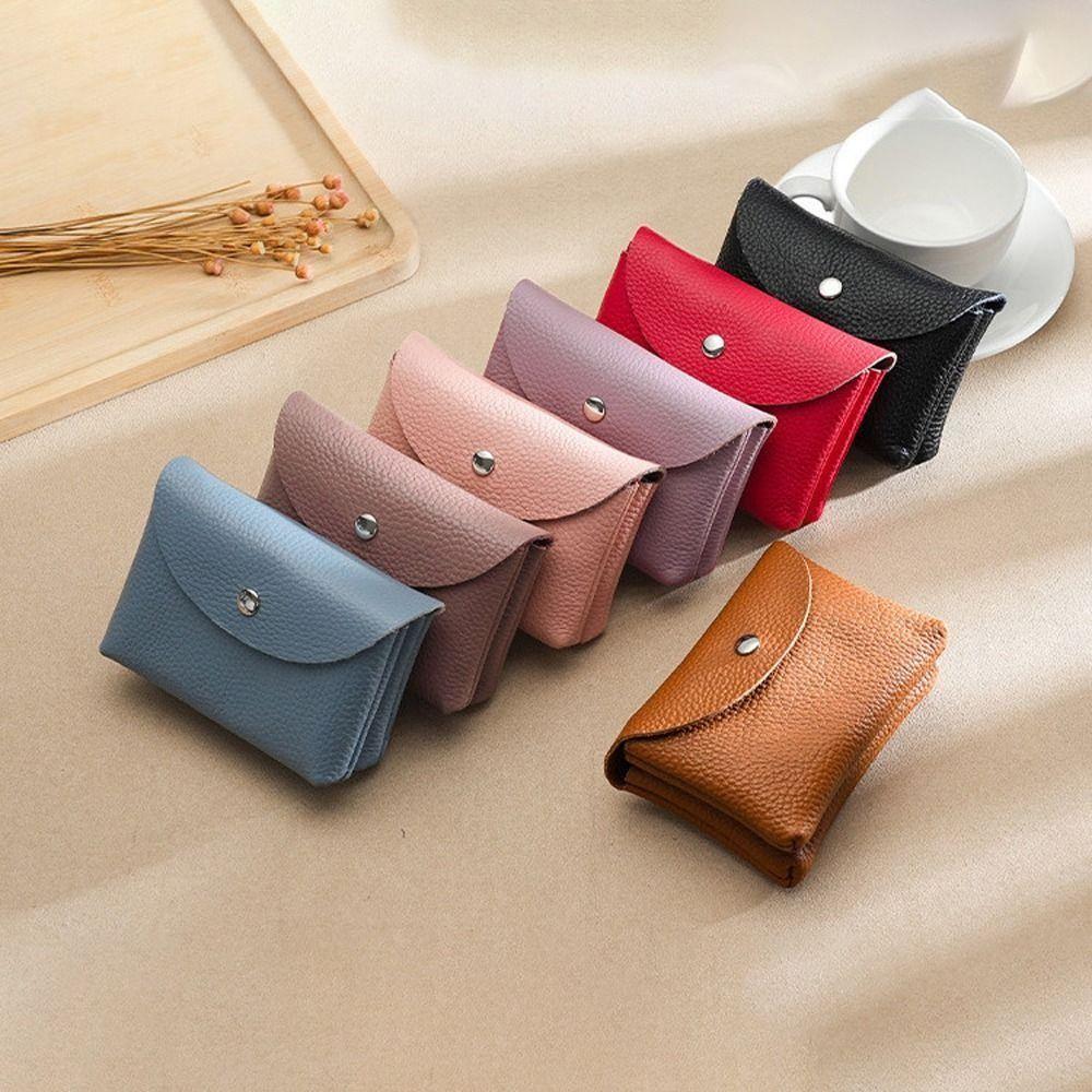 

Zipper&Hasp Money Change Bag Double Layer Mini Purse Bag Elegant Leather Small Coin Pouch Shopping blue-2 layer