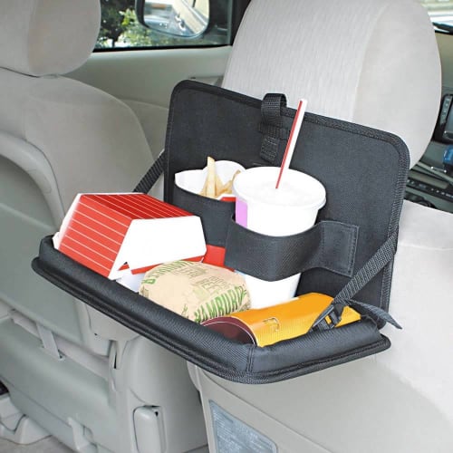 Napolex Genuine Car Table, Rear Seat Tray, Easy Installation, Wide Size, with Border, Belt, Tray Angle Adjustable, Car Supplies JK-59