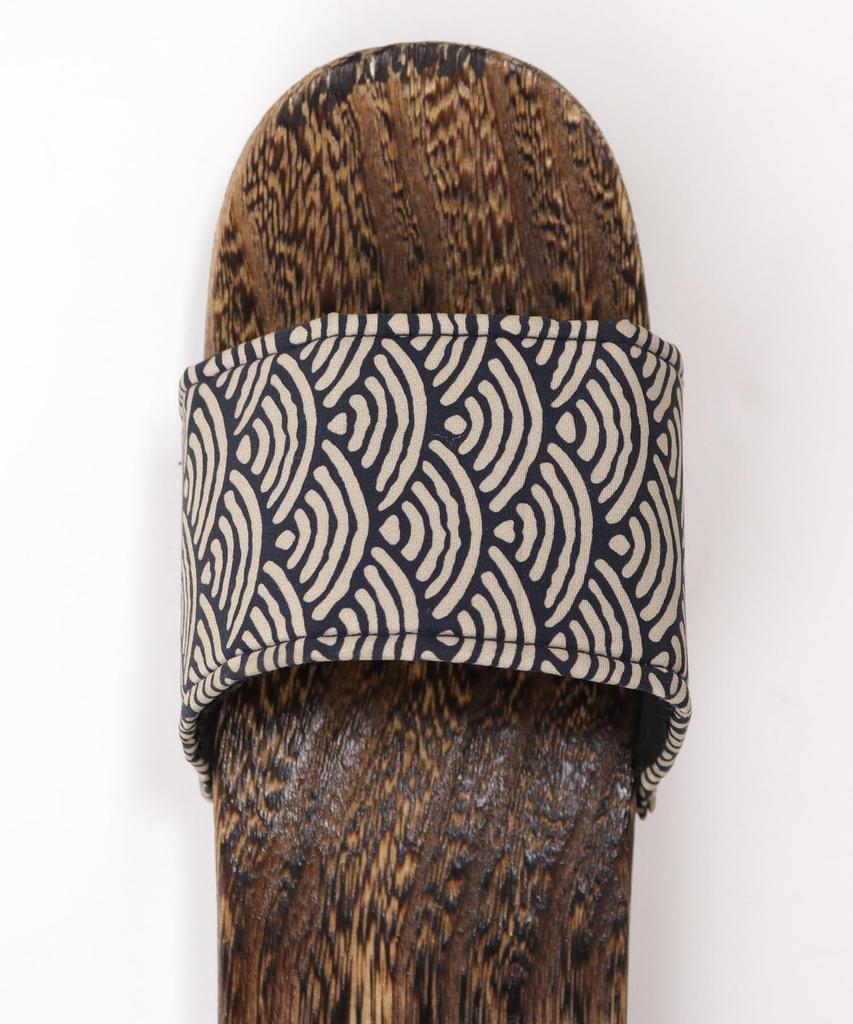 KYOETSU Geta Sandals with Japanese Burnt Paulownia Wood Men's Patterns, (7)