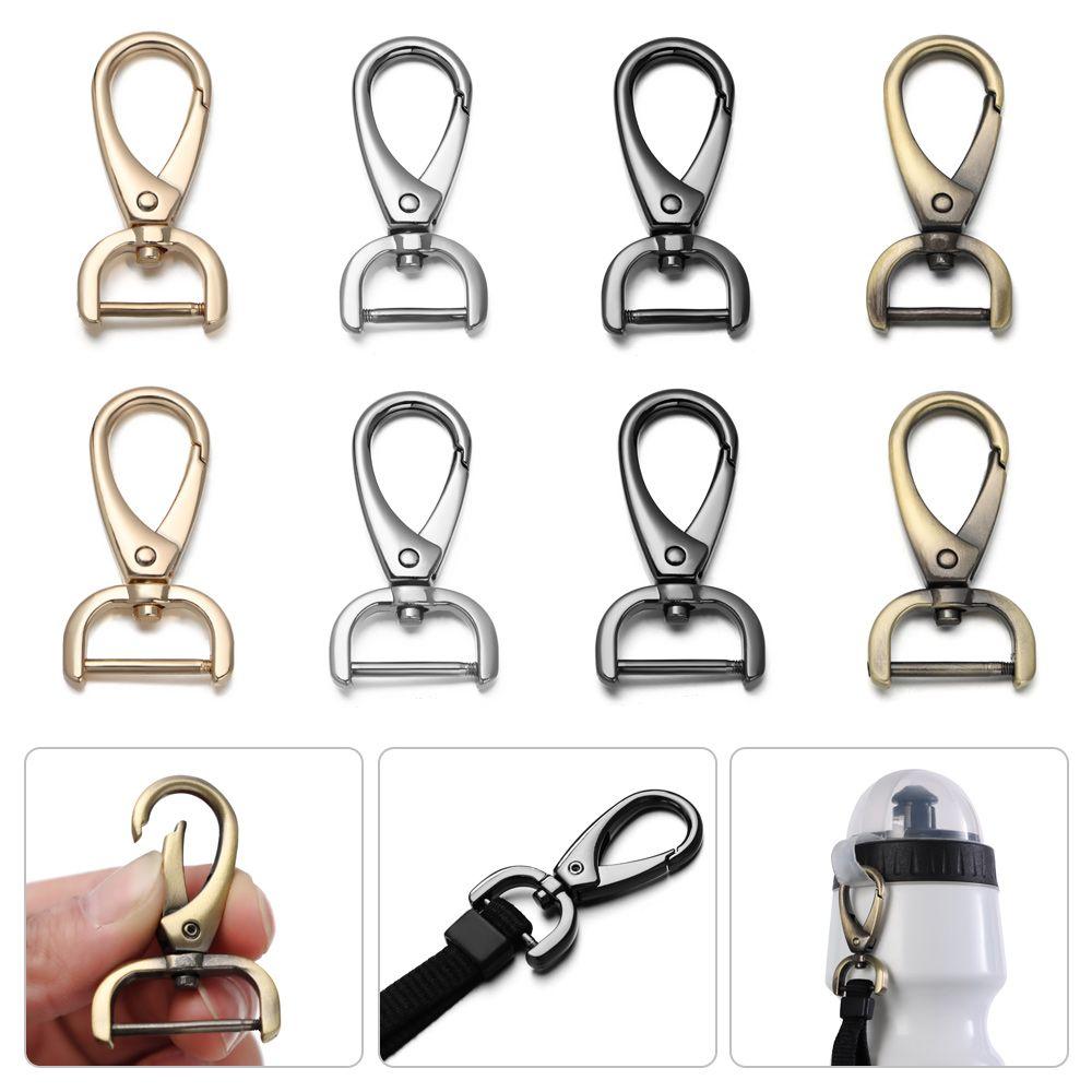 16mm/20mm/26mm Metal Belt Keychain Trigger Clips Pet Leash Hooks Detachable Snap Hook Leather Strap Buckles