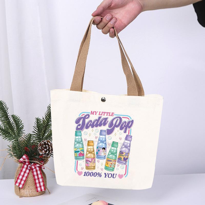 Animation Cartoon Printing Fashion High Value Lightweight Casual Shoulder Bag Going Out Portable Canvas Bag