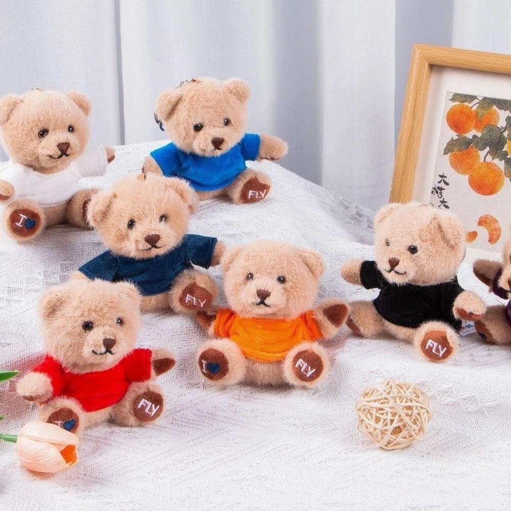 Stuffed Animal Plush Bear Key Chain Soft Stuffed Bear Key Ring Bear Pendant Doll  Bag Accessories