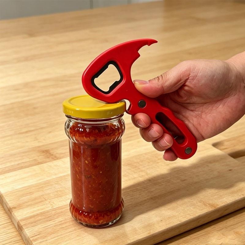 Portable Can Opener With Pull Tab Design Multifunctional Jar Bottle Opening Tool For Beer Cans Easy Open Bottles Kitchen Use